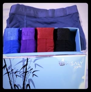 MENS 32/34, SATIN/ COTTON AL SA. BRIEFS BOXERS (5)